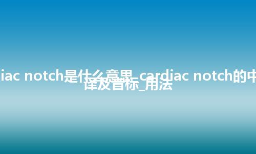 cardiac notch是什么意思_cardiac notch的中文翻译及音标_用法