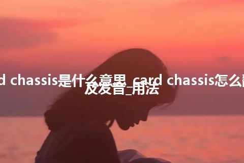 card chassis是什么意思_card chassis怎么翻译及发音_用法