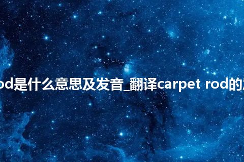 carpet rod是什么意思及发音_翻译carpet rod的意思_用法