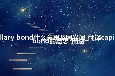 capillary bond什么意思及同义词_翻译capillary bond的意思_用法