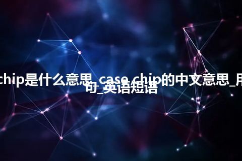 case chip是什么意思_case chip的中文意思_用法_例句_英语短语