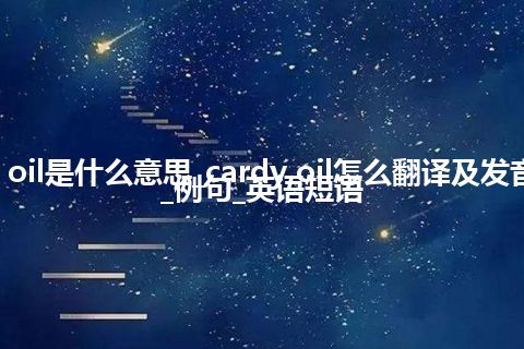 cardy oil是什么意思_cardy oil怎么翻译及发音_用法_例句_英语短语