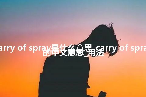 carry of spray是什么意思_carry of spray的中文意思_用法