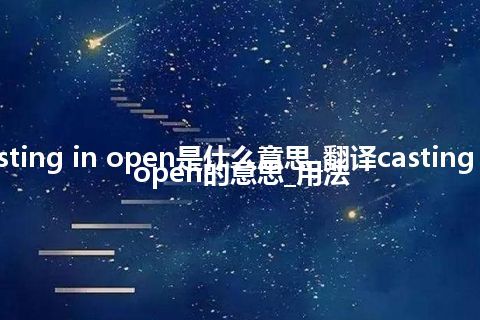 casting in open是什么意思_翻译casting in open的意思_用法