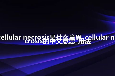 cellular necrosis是什么意思_cellular necrosis的中文意思_用法