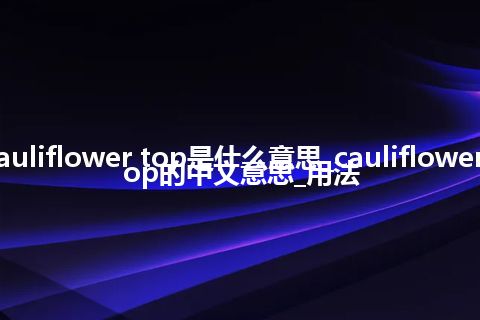 cauliflower top是什么意思_cauliflower top的中文意思_用法