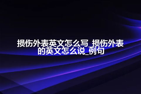 损伤外表英文怎么写_损伤外表的英文怎么说_例句