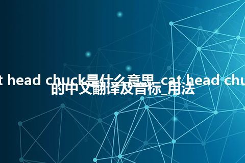 cat head chuck是什么意思_cat head chuck的中文翻译及音标_用法