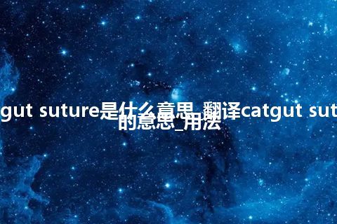 catgut suture是什么意思_翻译catgut suture的意思_用法