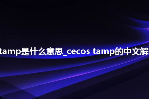 cecos tamp是什么意思_cecos tamp的中文解释_用法