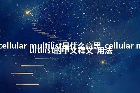 cellular multilist是什么意思_cellular multilist的中文释义_用法