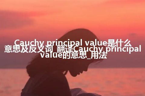 Cauchy principal value是什么意思及反义词_翻译Cauchy principal value的意思_用法