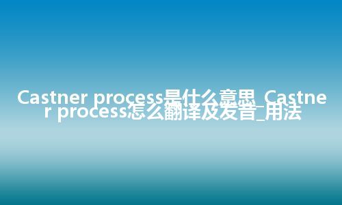 Castner process是什么意思_Castner process怎么翻译及发音_用法