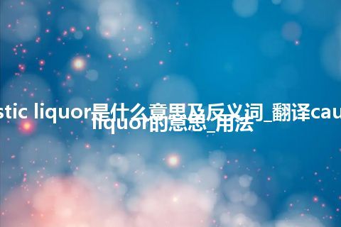 caustic liquor是什么意思及反义词_翻译caustic liquor的意思_用法