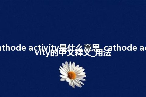 cathode activity是什么意思_cathode activity的中文释义_用法