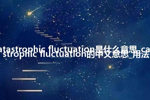 catastrophic fluctuation是什么意思_catastrophic fluctuation的中文意思_用法