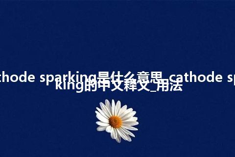 cathode sparking是什么意思_cathode sparking的中文释义_用法