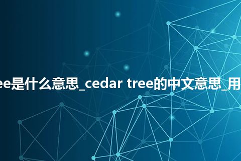 cedar tree是什么意思_cedar tree的中文意思_用法_同义词