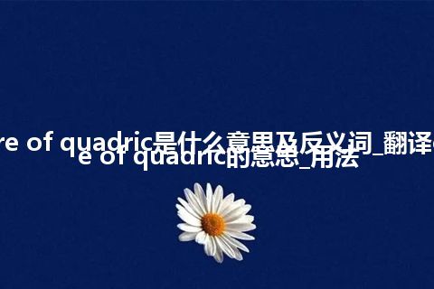 centre of quadric是什么意思及反义词_翻译centre of quadric的意思_用法