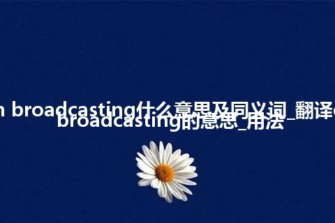 chain broadcasting什么意思及同义词_翻译chain broadcasting的意思_用法