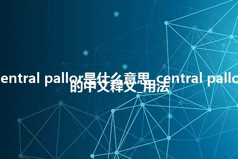 central pallor是什么意思_central pallor的中文释义_用法