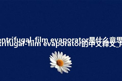 centrifugal-film evaporator是什么意思_centrifugal-film evaporator的中文释义_用法