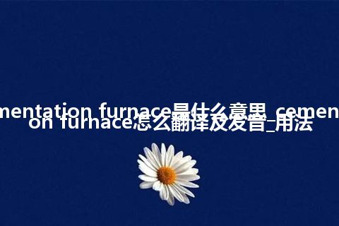 cementation furnace是什么意思_cementation furnace怎么翻译及发音_用法