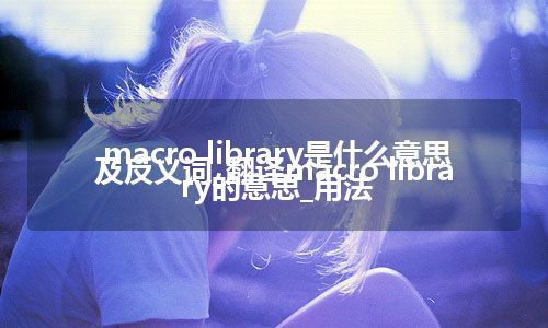 macro library是什么意思及反义词_翻译macro library的意思_用法