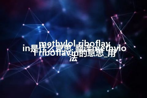 methylol riboflavin是什么意思_翻译methylol riboflavin的意思_用法