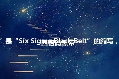 “SSBB”是“Six Sigma Black Belt”的缩写，意思是“六西格码黑带”