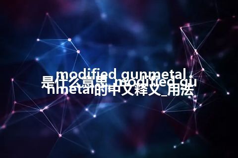 modified gunmetal是什么意思_modified gunmetal的中文释义_用法