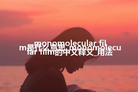 monomolecular film是什么意思_monomolecular film的中文释义_用法