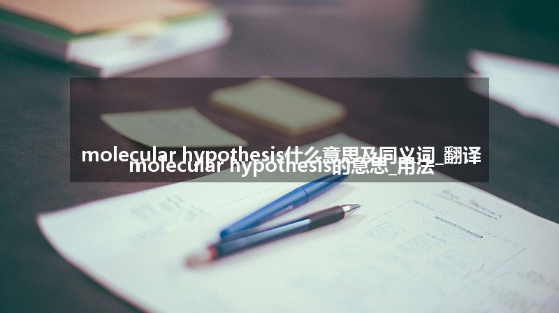 molecular hypothesis什么意思及同义词_翻译molecular hypothesis的意思_用法