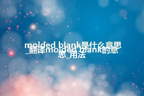 molded blank是什么意思_翻译molded blank的意思_用法