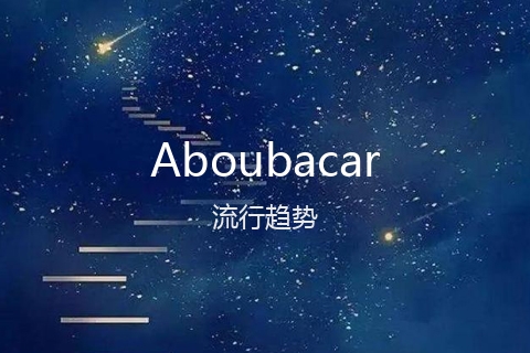 英文名Aboubacar的流行趋势